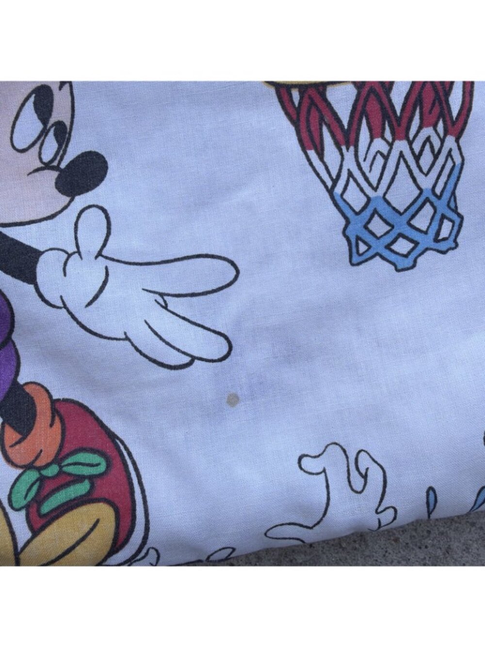 Vintage 90s Disney Mickey Sports Reversible Twin Comforter Blanket Bedding Set - Picture 10 of 15